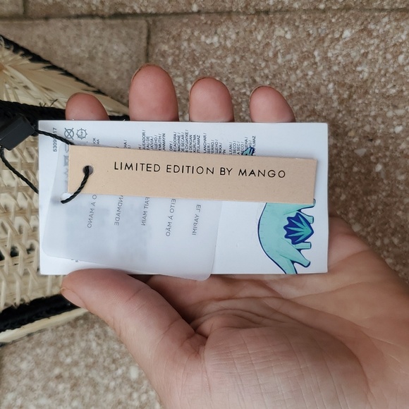 Mango bicolor raffia bag limited edition 2019 - Picture 7 of 10